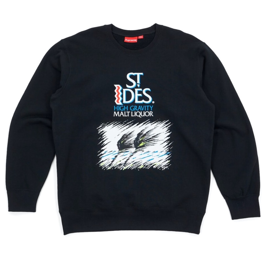 Supreme x St. Ides Malt Liquor Crewneck (Black)